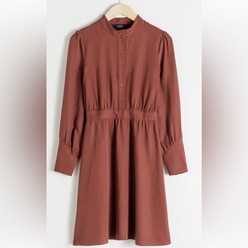 Paris Atelier & other stories button up long sleeve midi dress size 0 NWOT